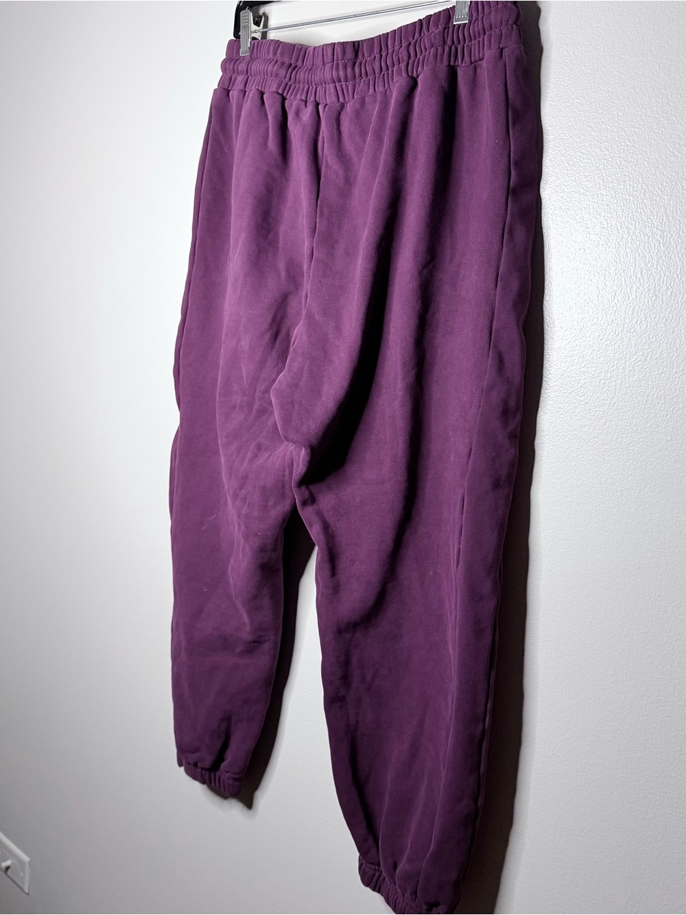 Women’s Quince Burgundy/Plum Fleece Jogger Pants - Casual Comfort - Picture 5 of 5